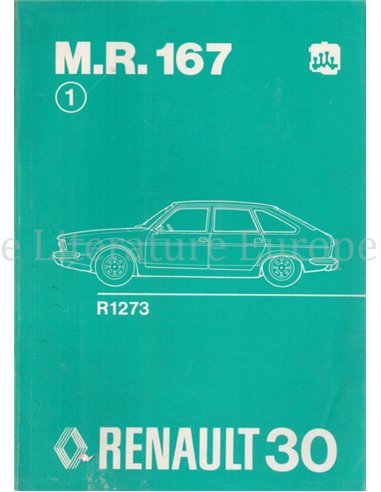 1975-1978 RENAULT 30: R1273 WERKPLAATSHANDBOEK ENGELS