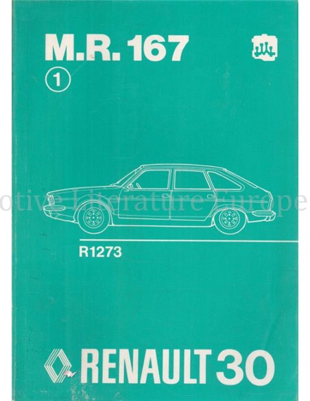 1975-1978 RENAULT 30: R1273 WERKPLAATSHANDBOEK ENGELS