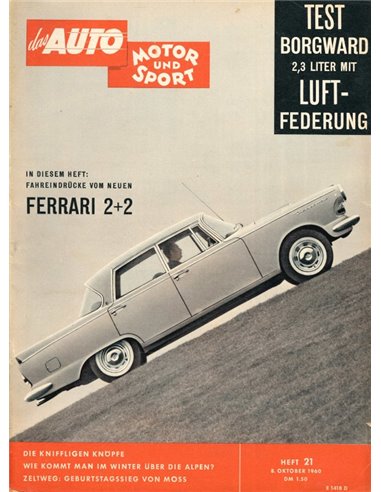 1960 DAS AUTO MOTOR UND SPORT MAGAZINE 21 DUITS