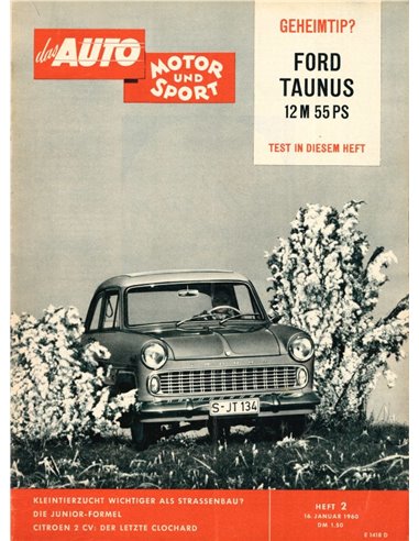 1960 DAS AUTO MOTOR UND SPORT MAGAZINE 02 DUITS