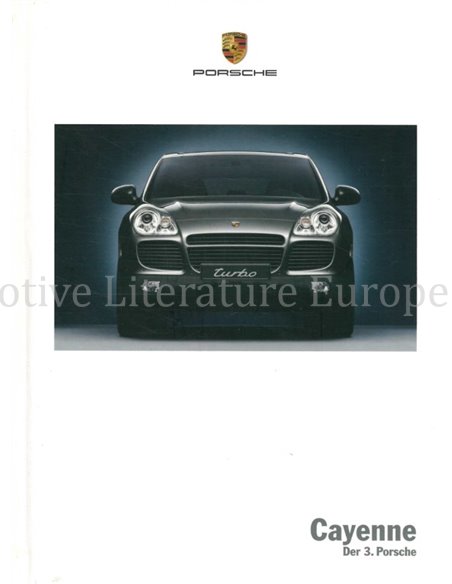 2004 PORSCHE CAYENNE HARDCOVER PROSPEKT DEUTSCH