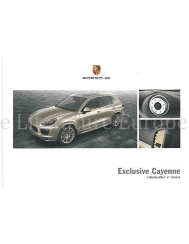 2015 PORSCHE CAYENNE EXCLUSIVE HARDCOVER BROCHURE NEDERLANDS