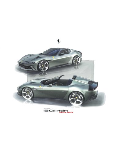 2024 FERRARI 12 CILINDRI SPIDER LITHOGRAPHIE