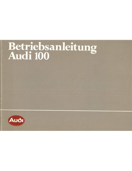 1983 AUDI 100 (C3) OWNERS MANUAL HANDBOOK GERMAN