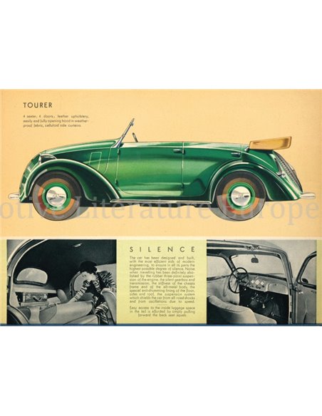 1937 FIAT 508C PROSPEKT ENGLISCH