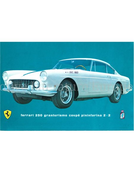 1961 FERRARI 250 GRANTURSIMO COUPE PININFARINA 2+2 BROCHURE DUITS