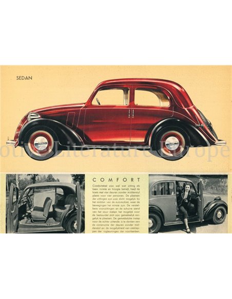 1937 FIAT BALILLA BROCHURE DUTCH