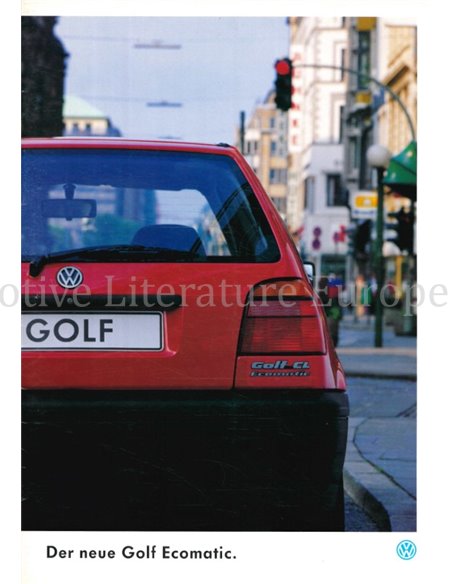 1994 VOLKSWAGEN GOLF ECOMATIC BROCHURE DUITS