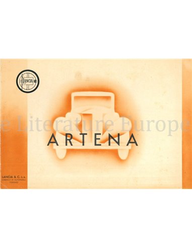 1936 LANCIA ARTENA BROCHURE ITALIAANS