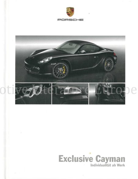 2008 PORSCHE CAYMAN TEQUIPMENT HARDBACK BROCHURE GERMAN