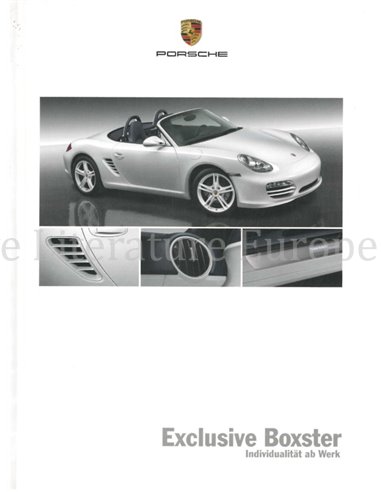 2009 PORSCHE BOXSTER EXCLUSIVE HARDCOVER BROCHURE DUITS