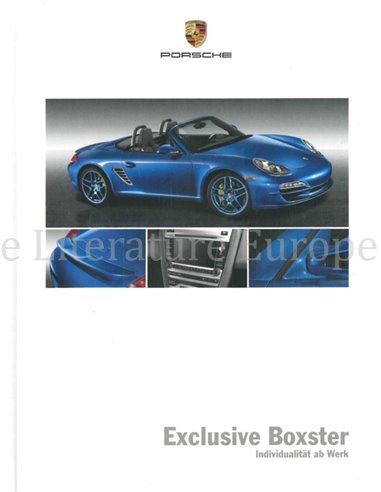 2010 PORSCHE BOXSTER EXCLUSIVE HARDCOVER BROCHURE DUITS