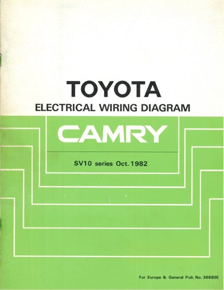 1982 TOYOTA CAMRY ELECTRISCHE SCHEMA WERKPLAATSHANDBOEK ENGELS