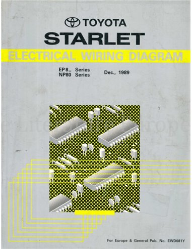 1989 TOYOTA STARLET ELECTRISCHE SCHEMA WERKPLAATSHANDBOEK ENGELS