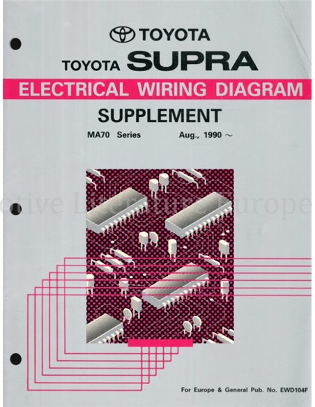 1990 TOYOTA SUPRA ELECTRISCHE SCHEMA (SUPPLEMENT) WERKPLAATSHANDBOEK MULTI