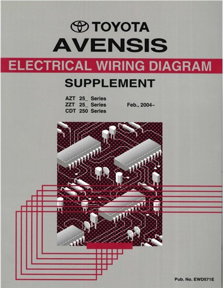 2005 TOYOTA AVENSIS ELECTRICAL WIRING (SUPPLEMENT) DIAGRAM ENGLISH