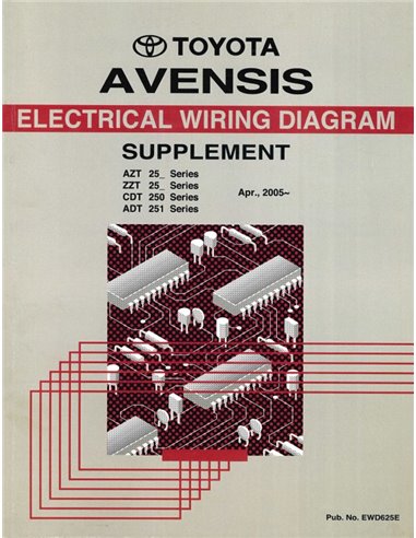 2005 TOYOTA AVENSIS ELECTRICAL WIRING (SUPPLEMENT) DIAGRAM ENGLISH