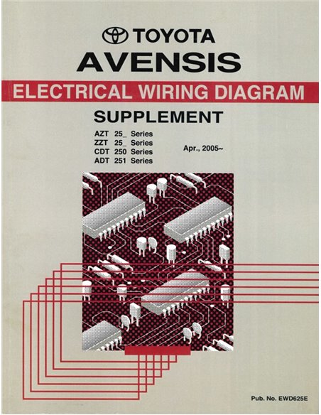 2005 TOYOTA AVENSIS ELECTRICAL WIRING (SUPPLEMENT) DIAGRAM ENGLISH