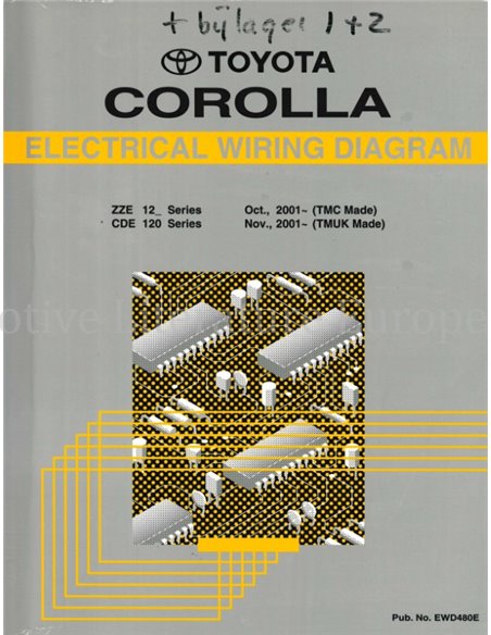 2001 TOYOTA COROLLA ELECTRICAL WIRING DIAGRAM ENGLISH