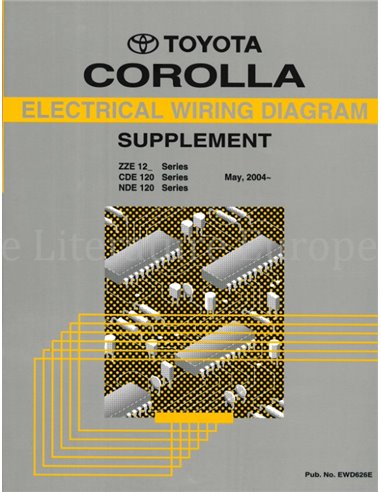 2004 TOYOTA COROLLA ELECTRICAL WIRING (SUPPLEMENT) DIAGRAM ENGLISH