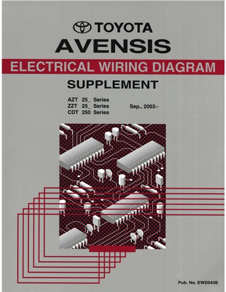 2003 TOYOTA AVENSIS ELECTRICAL WIRING (SUPPLEMENT) DIAGRAM ENGLISH