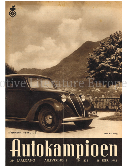 1941 AUTOKAMPIOEN MAGAZIN 09 NIEDERLÄNDISCH