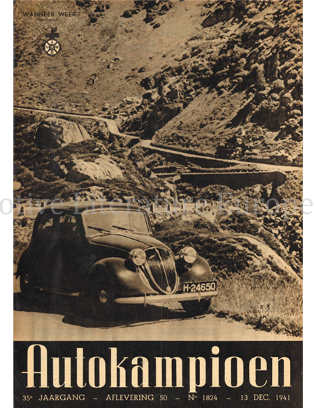 1941 AUTOKAMPIOEN MAGAZIN 50 NIEDERLÄNDISCH