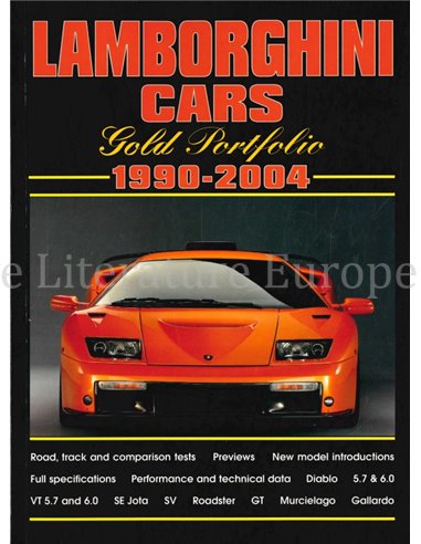 LAMBORGHINI CARS GOLD PORTFOLIO 1990 - 2004 (BROOKLANDS)