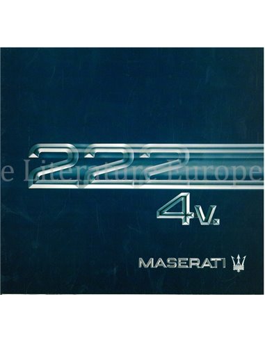 1992 MASERATI 222 4V. BROCHURE ENGELS | SPAANS