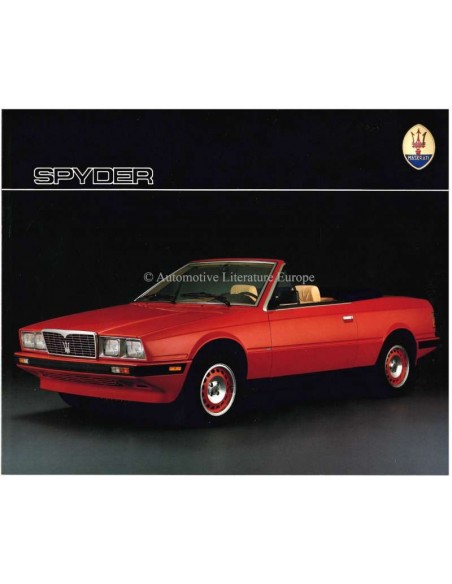 1986 MASERATI SPYDER BROCHURE ENGELS