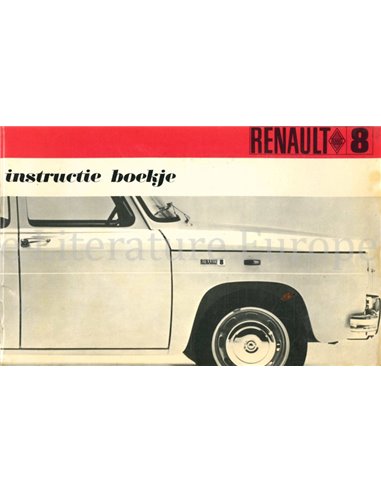 1968 RENAULT 8 BETRIEBSANLEITUNG NIEDERLÄNDISCH