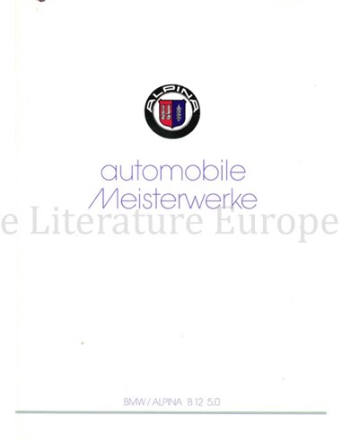 1989 BMW ALPINA B12 5.0 PROSPEKT DEUTSCH