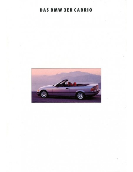 1993 3 SERIE CABRIO BROCHURE DUITS