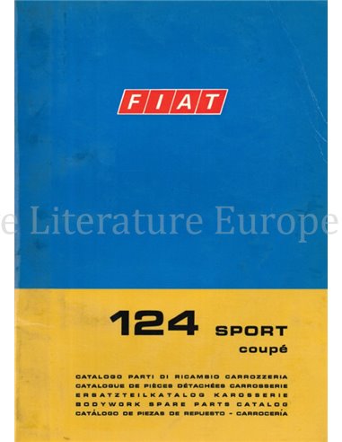 1968 FIAT 124 SPORT COUPÉ CARROSSERIE ONDERDELENHANDBOEK 