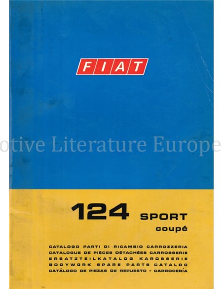 1968 FIAT 124 SPORT COUPÉ SPARE PARTS BODYWORK CATALOG