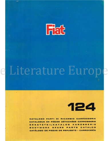 1966 FIAT 124 SPARE PARTS BODYWORK CATALOG