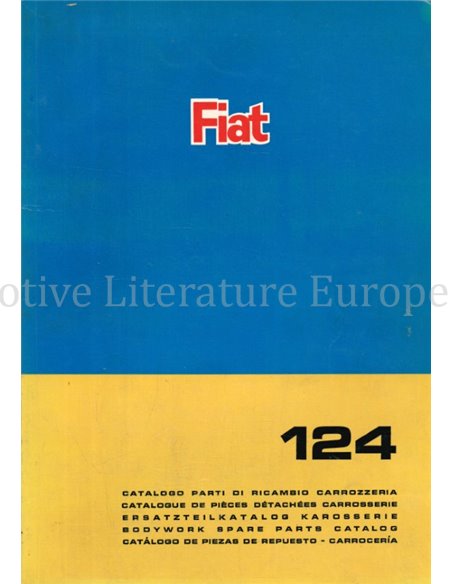 1966 FIAT 124 SPARE PARTS BODYWORK CATALOG