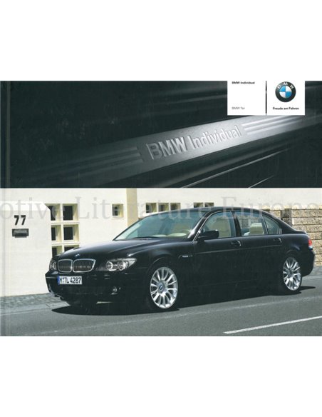 2005 BMW 7 SERIES INDIVIDUAL HARDBACK BROCHURE GERMAN