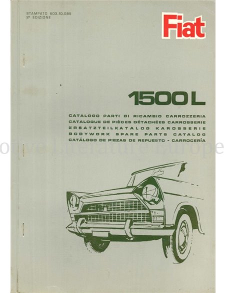 1965 FIAT 1500 FAMILIARE CARROSSERIE ONDERDELENHANDBOEK 