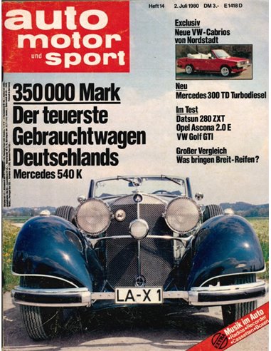 1980 AUTO MOTOR UND SPORT 14 GERMAN