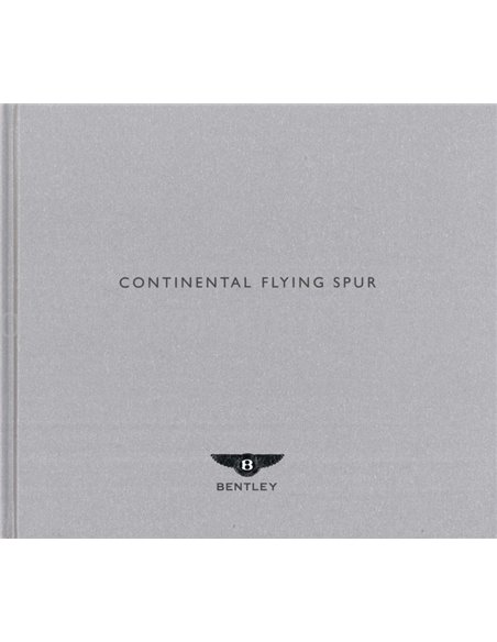 2009 BENTLEY CONTINENTAL FLYING SPUR | SPEED HARDBACK BROCHURE ENGLISH