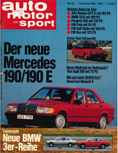 1982 AUTO MOTOR UND SPORT 24 DEUTSCH