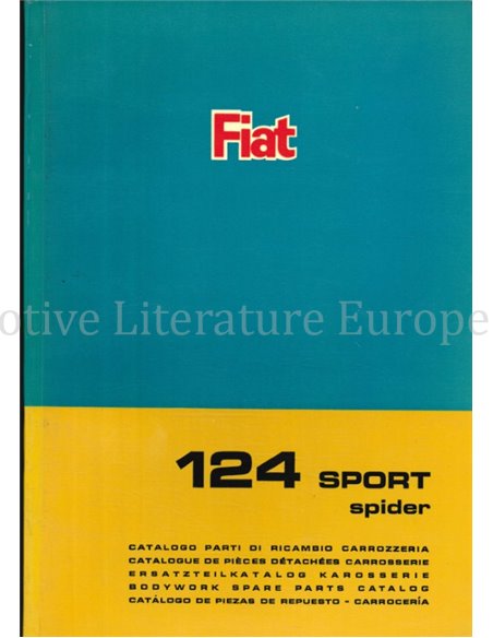 1966 FIAT 124 SPORT SPIDER CARROSSERIE ONDERDELENHANDBOEK 