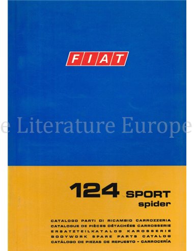 1968 FIAT 124 SPORT SPIDER SPARE PARTS BODYWORK CATALOG