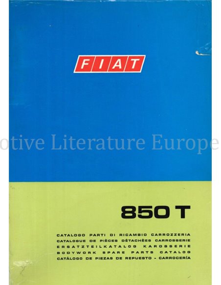 1973 FIAT 850 T SPARE PARTS BODYWORK CATALOG