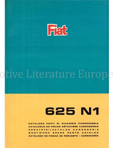 1966 FIAT 625 N1 SPARE PARTS BODYWORK CATALOG