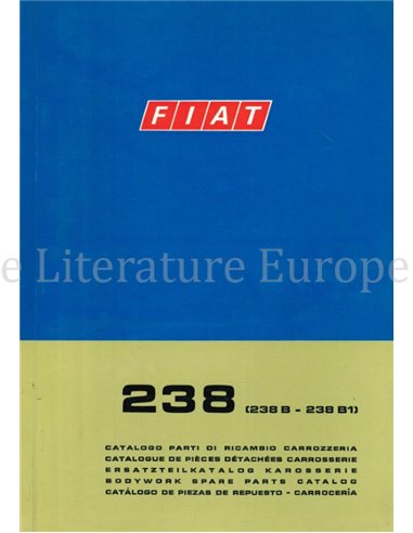 1968 FIAT 238 SPARE PARTS BODYWORK CATALOG