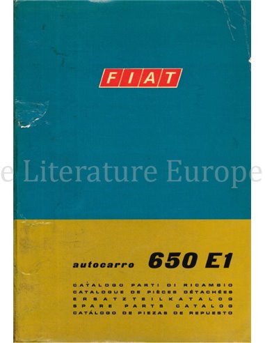 1968 FIAT 650 E1 SPARE PARTS BODYWORK CATALOG