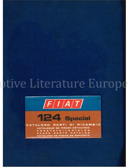 1972 FIAT 124 SPECIAL SPARE PARTS CATALOG