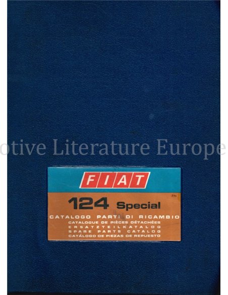 1971 FIAT 124 SPECIAL SPARE PARTS CATALOG